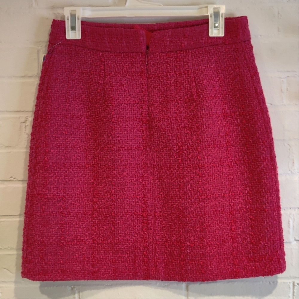 NWOT Maison d'Amélie Paris Textured Fuchsia Skirt - Picture 6 of 6